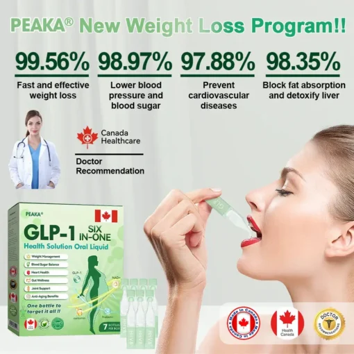 Peaka® 𝐺𝐿𝑃-𝟏 𝑺𝑰𝑿 𝑰𝑵-𝑶𝑵𝑬 𝑯𝒆𝒂𝒍𝒕𝒉 𝑺𝒐𝒍𝒖𝒕𝒊𝒐𝒏 𝑶𝒓𝒂𝒍 𝑳𝒊𝒒𝒖𝒊𝒅